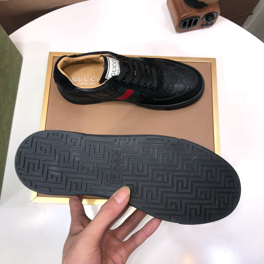 Men's shoes💰440💰[GUCCI] Official website 1:1 men's sports shoes are now on the market. They are made of original fabric + water-dyed sheepskin lining, plus the official website original 1:1 comfortable outsole. Fashionable and versatile, super comfortable and breathable. Standard shoe size 38/45 (custom-made size 45 is non-refundable)